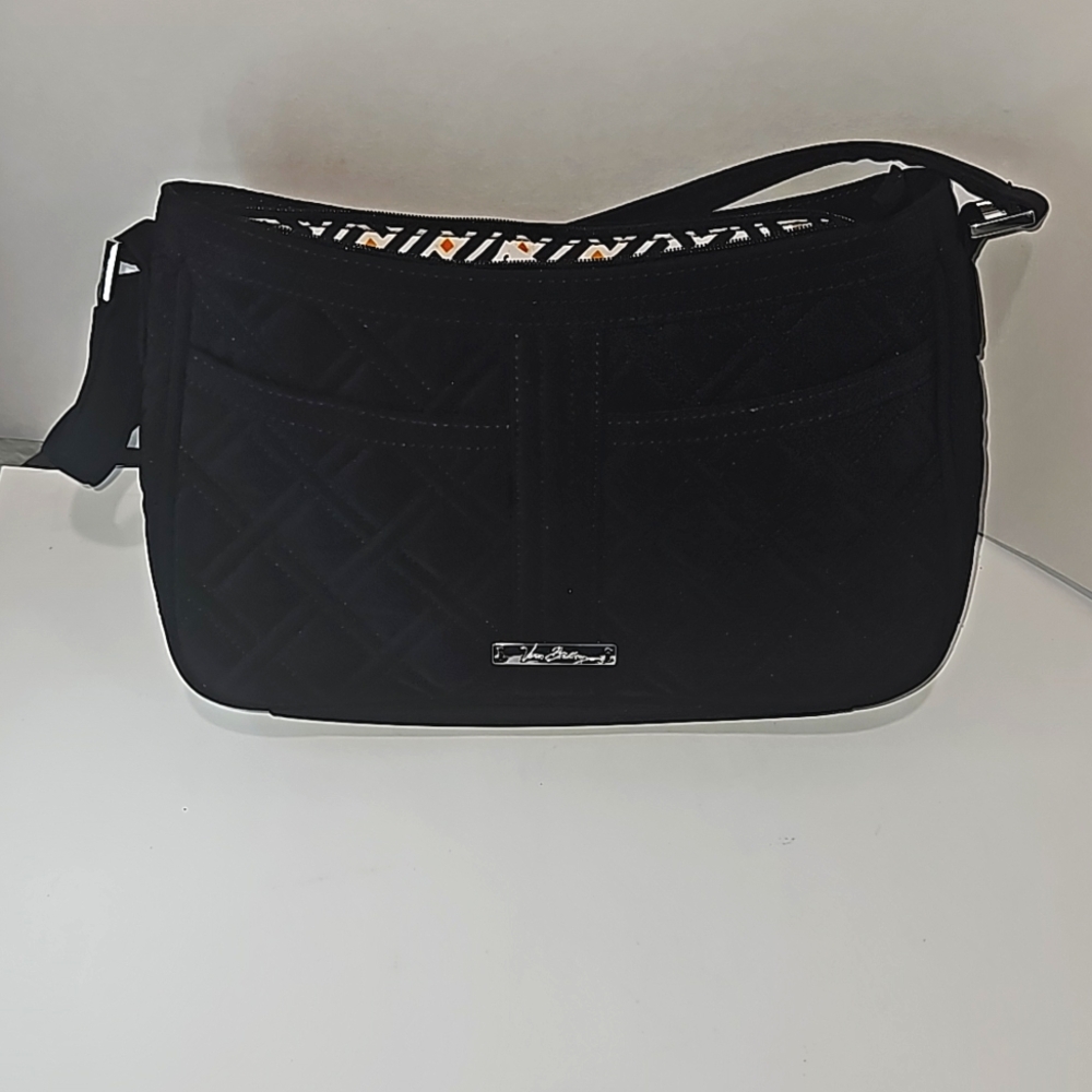 Vera Bradley Black Shoulder Bag with Structured Design